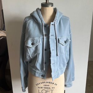 Free People Cropped Sweater Jacket
